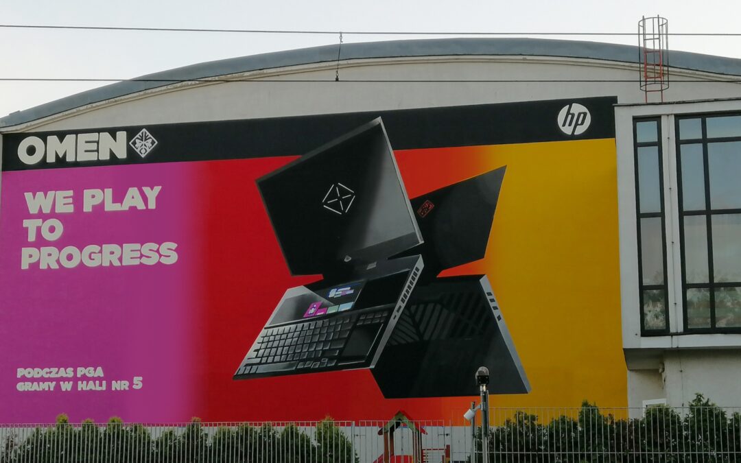 Mural reklamowy dla HP w Poznaniu