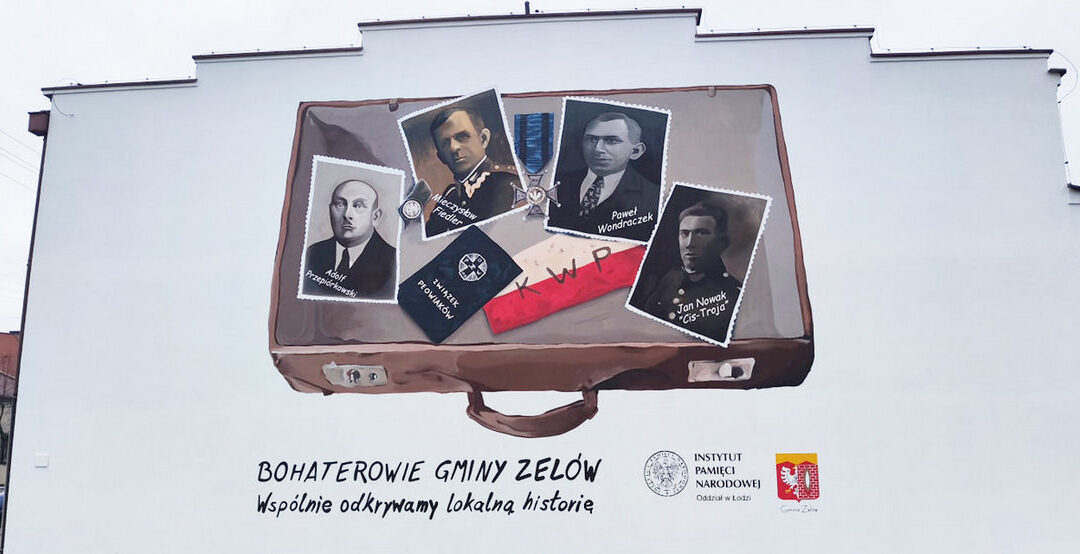 Mural patriotyczny w gminie Zelów, stworzony na zlecenie IPN
