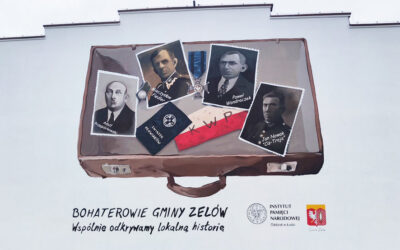 Mural patriotyczny w gminie Zelów, stworzony na zlecenie IPN