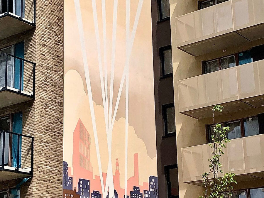 Mural na osiedlu Nowy Grabiszyn we Wrocławiu
